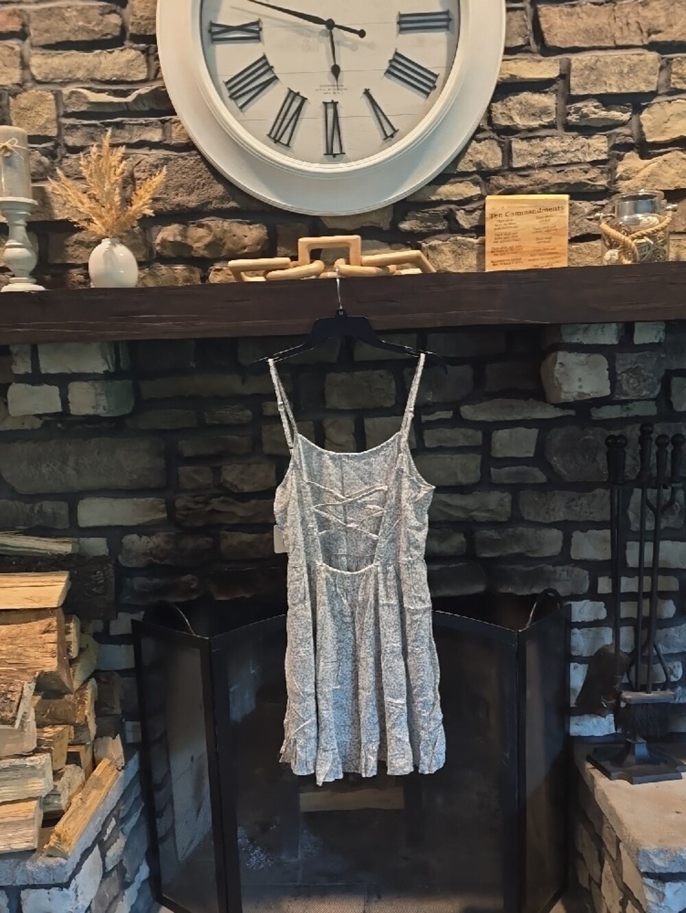 Light Blue Floral Midi Sundress with Spaghetti Straps - Picture 2 of 7